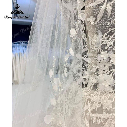 NumberSea Luxus Blumenspitze Appliques Brautkleider Frauen 2025 Abito Sposa Elegante Braut Boho Brautkleider Perlen Spaghetti-trägern 
