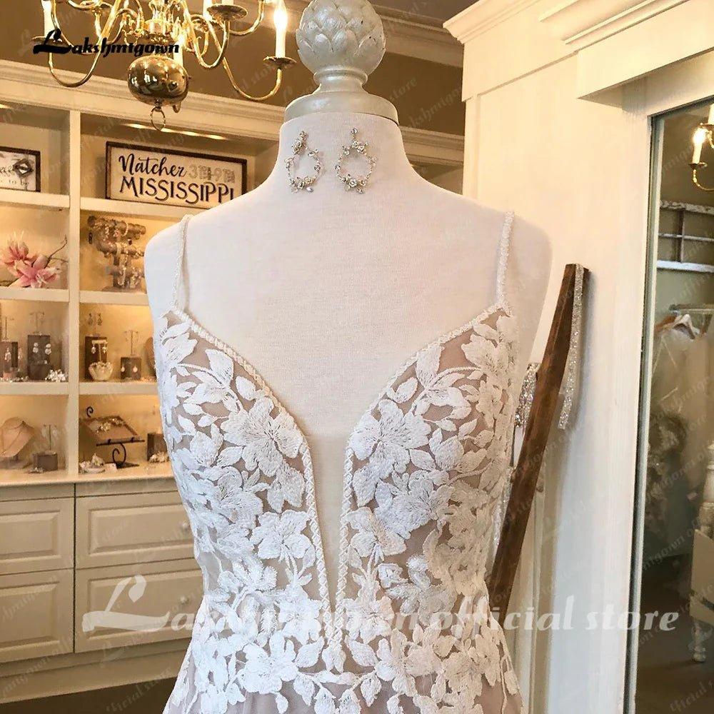 NumberSea Luxury Mermaid/Trumpet Lace Wedding Dress for Women 2025 Wedding Gowns Spaghetti Straps vestido de boda corte sirena