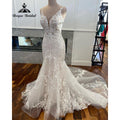 NumberSea Luxury Mermaid/Trumpet Lace Wedding Dress for Women 2025 Wedding Gowns Spaghetti Straps vestido de boda corte sirena NumberSea