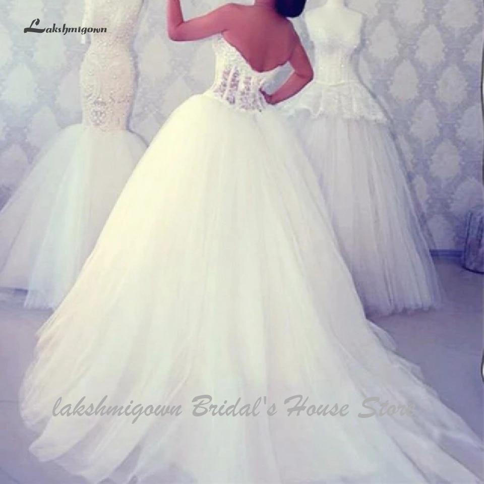 NumberSea Luxury Saudi Arabia Ball Gown Wedding Dresses For Bride