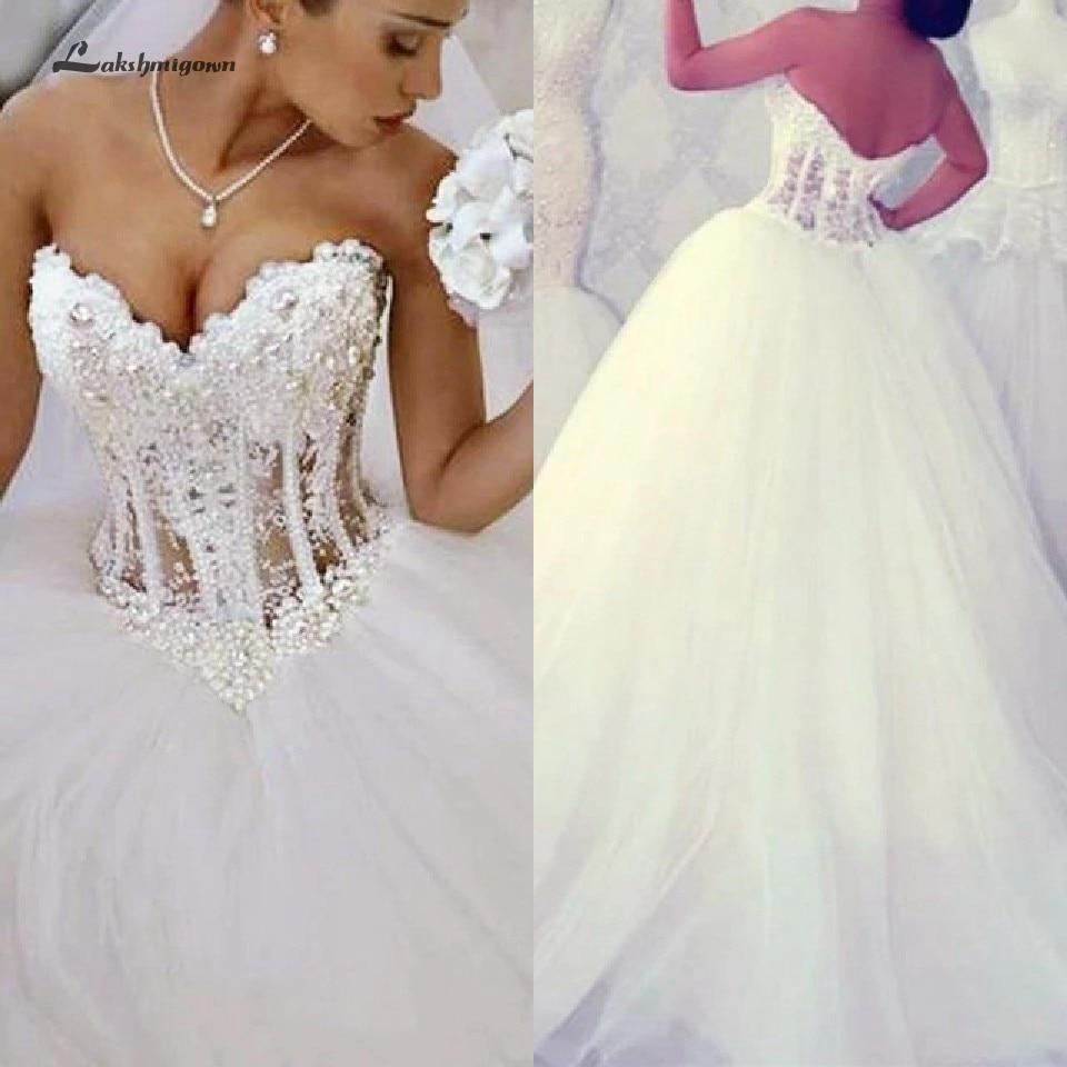 NumberSea Luxury Saudi Arabia Ball Gown Wedding Dresses For Bride