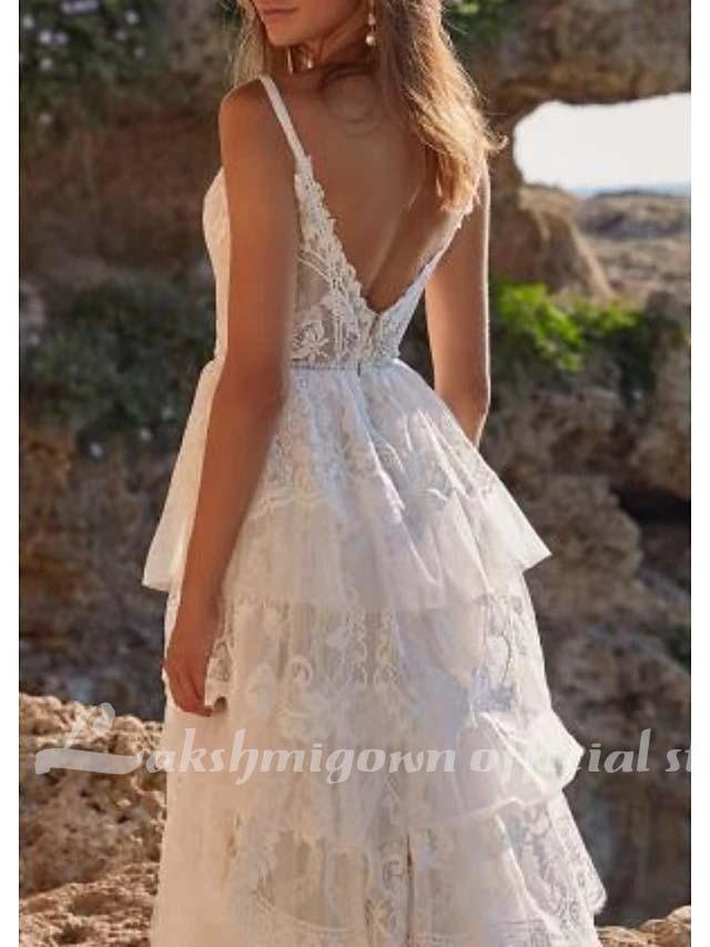 NumberSea Mermaid Wedding Dresses Backless Lace Applique Bridal Gowns