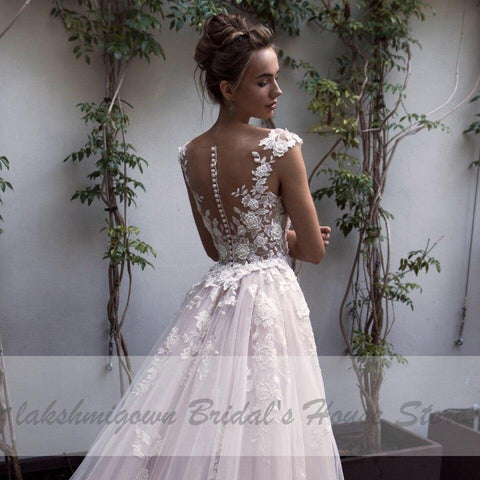 NumberSea Meerjungfrau-Brautkleider mit abnehmbarem Rock, Blush Pink