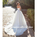 NumberSea Modest Lace A-Line Wedding Dresses  Vintage Bride Gown
