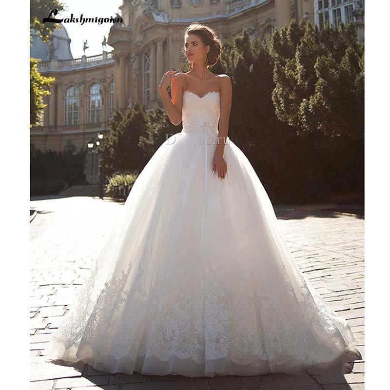 NumberSea Modest Lace A-Line Wedding Dresses  Vintage Bride Gown
