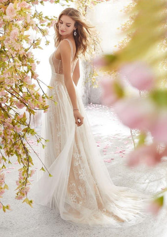 NumberSea Neues Brautkleid, sexy, rückenfreies, ärmelloses Spitzenkleid für Damen