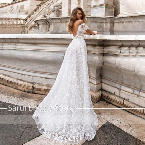 NumberSea Nouvelle Robe de Mariée 2021 Robe de Mariée Princesse Décolleté Cœur Applications de Dentelle Robe Bouffante Manches Courtes Dos Nu Vestidos de Noivas