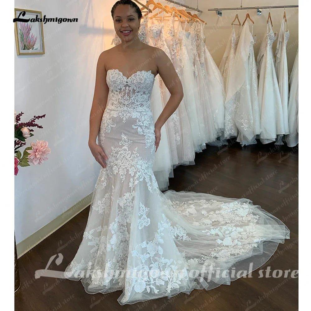 NumberSea Off the Shoulder Mermaid Lace Wedding Dresses Boho Style Vestidos De Novia 2025 Nuevos Sexy Bridal Gowns