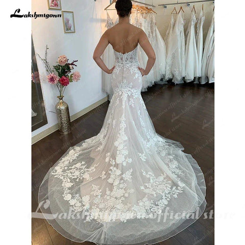 NumberSea Weg Von der Schulter Meerjungfrau Spitze Brautkleider Boho Stil Vestidos De Novia 2025 Nuevos Sexy Brautkleider 