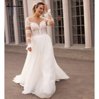 NumberSea Plus Size Wedding Dress 2021 Vestido Novia Elegant Bridal Tulle Long Beach Wedding Dresses Cap Sleeve Bridal Gown