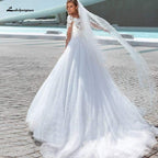 NumberSea Princess Bridal Dresses Lace Glitter Tulle Wedding Dress