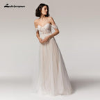 NumberSea Princess Champagne Wedding Dress A Line New Designer