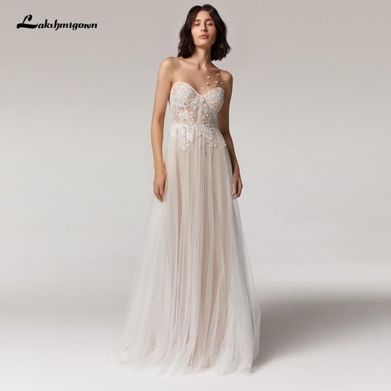 NumberSea Princess Champagne Wedding Dress A Line New Designer
