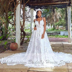 NumberSea Princesse Mariage African Luxury Crystal Lace Wedding Dress
