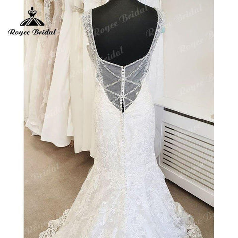NumberSea robe de mariée sirene 2025 Sexy Spitze Appliques Liebsten Meerjungfrau/Trompete Hochzeit Kleid Backless Brautkleid für Frauen Nach 