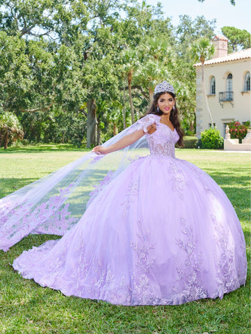 Schulterfreies Cape Quinceanera-Kleid von House of Wu 26079