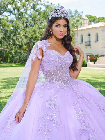 Schulterfreies Cape Quinceanera-Kleid von House of Wu 26079