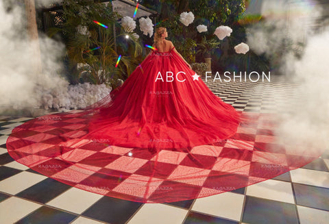 Schulterfreies Cape Quinceanera-Kleid von Ragazza EV45-645