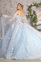 Off Shoulder Cape Sleeve Ball Gown by GLS Gloria GL3468