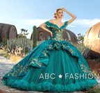 Off Shoulder Charro Quinceanera Dress by Ragazza M35-135