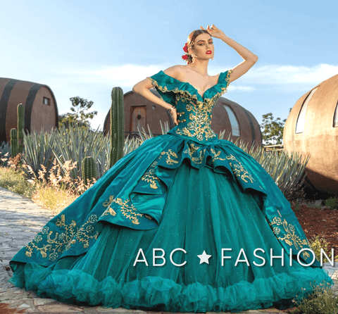Schulterfreies Charro Quinceanera-Kleid von Ragazza M35-135