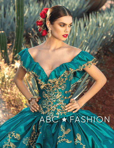 Schulterfreies Charro Quinceanera-Kleid von Ragazza M35-135