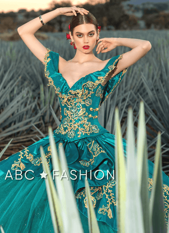 Schulterfreies Charro Quinceanera-Kleid von Ragazza M35-135