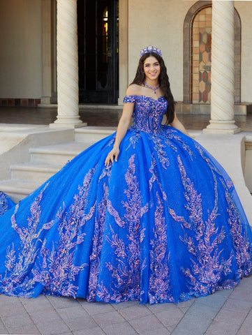 Schulterfreies Korsett-Quinceanera-Kleid von House of Wu 26063