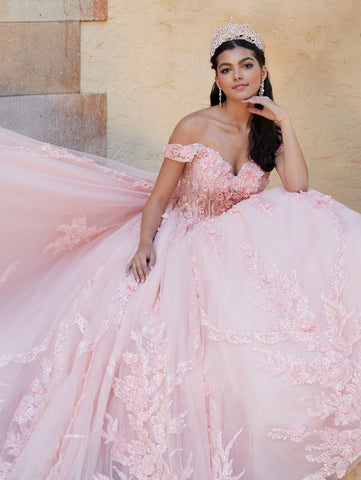 Schulterfreies Korsett-Quinceanera-Kleid von House of Wu 26063