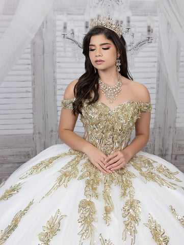 Schulterfreies Korsett-Quinceanera-Kleid von House of Wu 26063