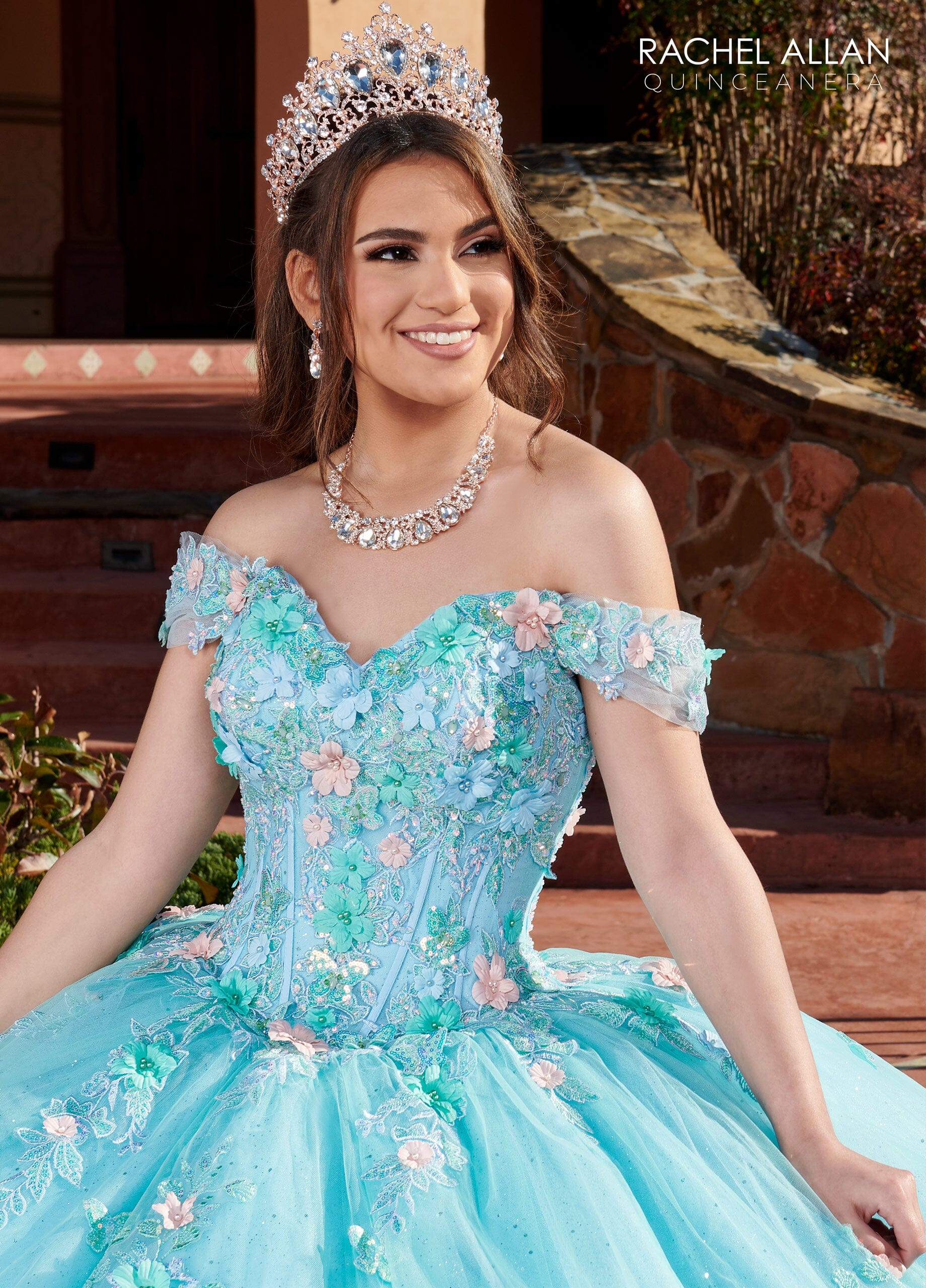 Off Shoulder Corset Quinceanera Dress by Rachel Allan RQ2179