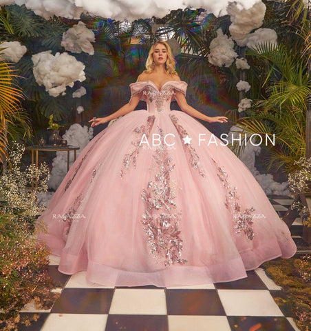 Schulterfreies Korsett-Quinceanera-Kleid von Ragazza EV44-644