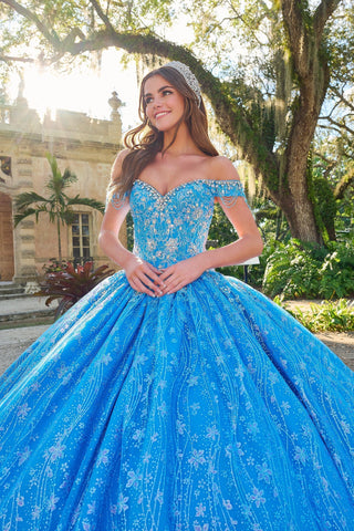 Schulterfreies Quinceanera-Kleid mit Fransen von Amarra 54220
