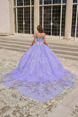 Schulterfreies Quinceanera-Kleid mit Fransen von Amarra 54220