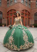 Schulterfreies Quinceanera-Kleid mit Fransen von Rachel Allan RQ3129