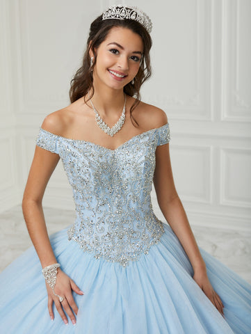 Schulterfreies Quinceanera-Kleid von Fiesta Gowns 56423