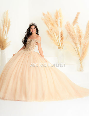 Schulterfreies Quinceanera-Kleid von Fiesta Gowns 56446