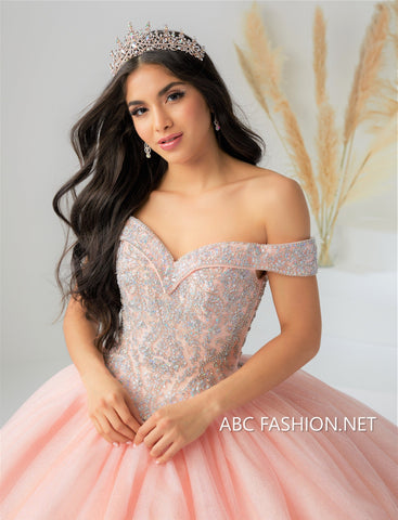 Schulterfreies Quinceanera-Kleid von Fiesta Gowns 56446