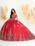 Schulterfreies Quinceanera-Kleid von Fiesta Gowns 56448