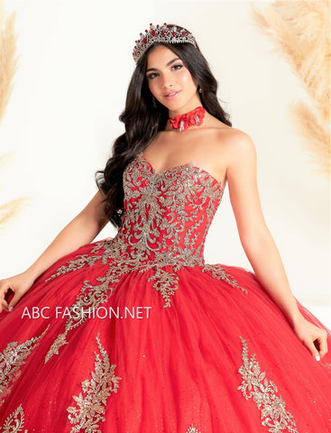 Schulterfreies Quinceanera-Kleid von Fiesta Gowns 56448