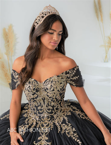 Schulterfreies Quinceanera-Kleid von Fiesta Gowns 56448