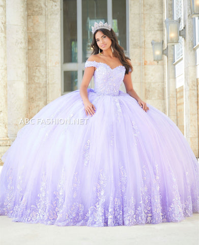 Schulterfreies Quinceanera-Kleid von House of Wu 26026