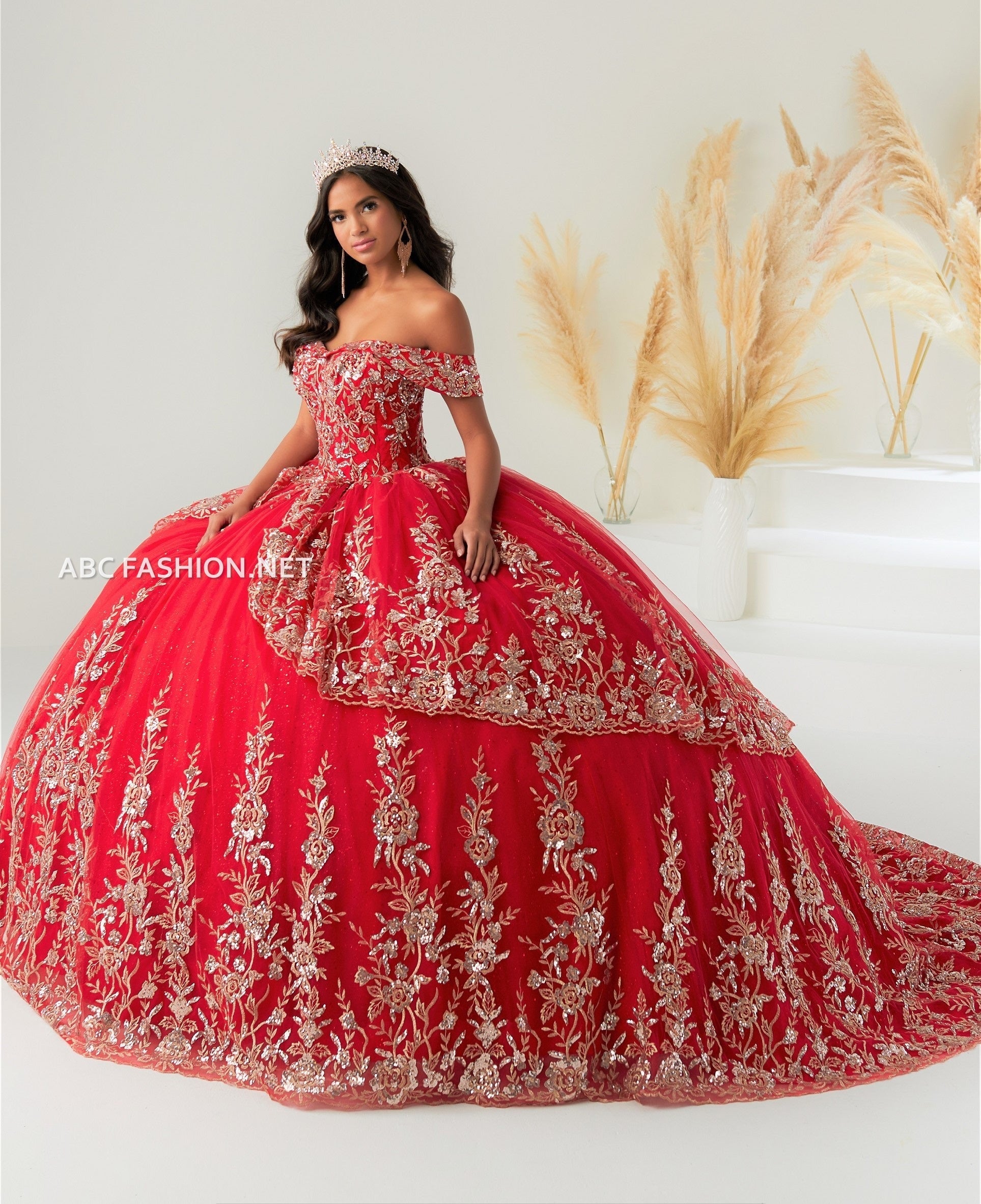 Off Shoulder Quinceanera Dress by House of Wu 26037