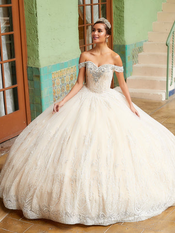 Vestido de quinceanera ombro a ombro da House of Wu 26981