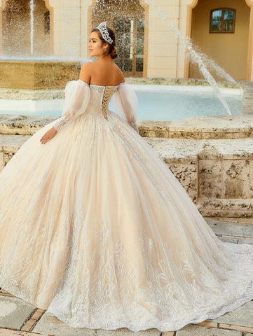 Vestido de quinceanera ombro a ombro da House of Wu 26981