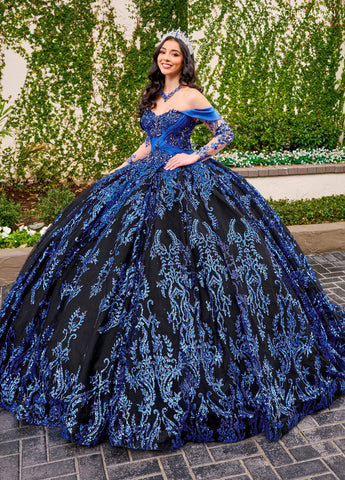 Vestido de quinceanera ombro a ombro, de Rachel Allan RQ2194