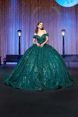 Schulterfreies Quinceanera-Kleid von Ragazza DV99-599