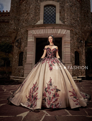 Schulterfreies Quinceanera-Kleid von Ragazza EV10-610
