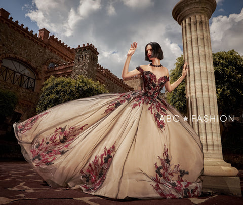 Schulterfreies Quinceanera-Kleid von Ragazza EV10-610
