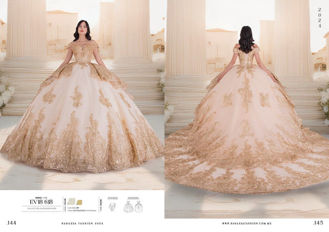Schulterfreies Quinceanera-Kleid von Ragazza EV18-618